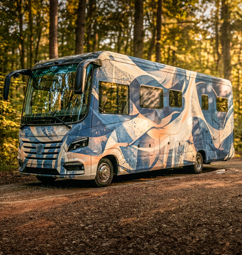 Digitaldruck Abstrakte Komplettfolierung