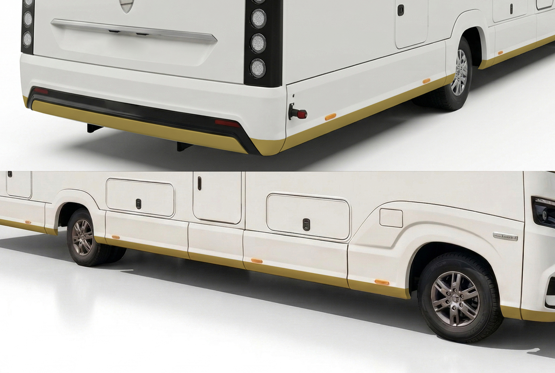 Farbiger Lackschutz im unteren Bereich als Detailling Element